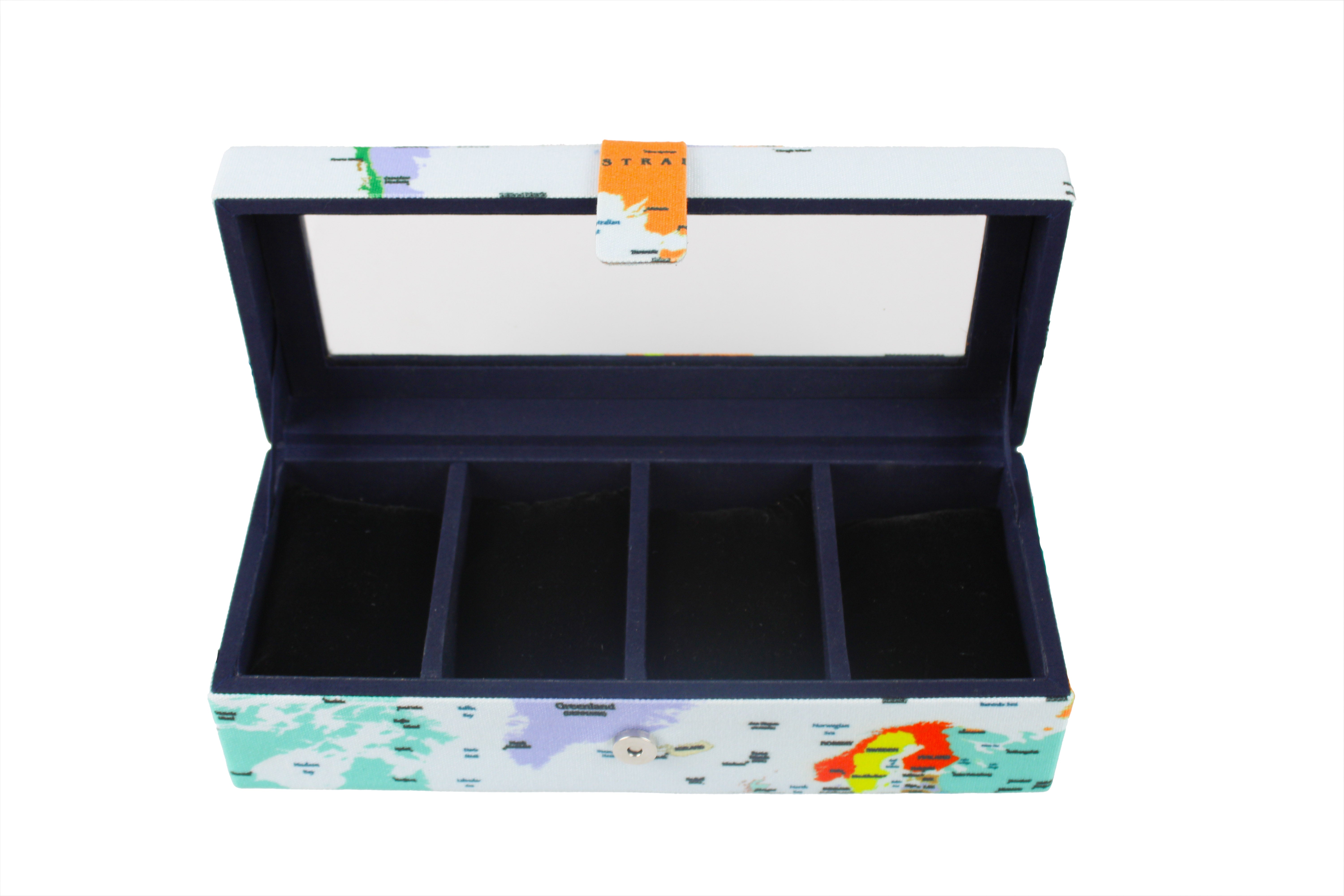 World Map Watch Box